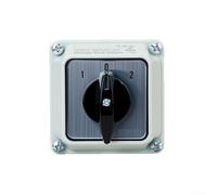 Waterproof Changeover Switch SZW26-20 Rotary Cam Selector 3 Position 1-0-2 20A 660V IP65 Dustproof Master Switch for Generator Mains Transfer DIN Rail Mount Electrical Control Box
