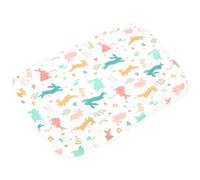 Waterproof Changing Mat Cotton Cartoon Design for Crib | Double Sided Usable, Bright Colours, Lightweight Portable Size, for Home, Stroller Use and Daycare Staff