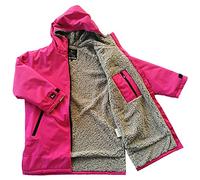 Waterproof Changing Robe for Kid, KUYUSHOP Windproof Warm Poncho Coat Hooded Towel Oversized Coat Fleece Lining Thermal Long Sleeve Dry Changing Robe Stay Warm and Dry- Swimming,Water-sports
