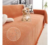 Waterproof Chenille Sofa Cover with Fringe for LShaped Sofa Pet Protector for 3 Cushion Furniture 71"x102.4" (180x260cm) Durable & Stylish Home Decor