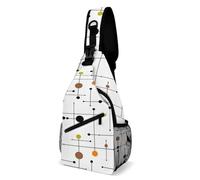 Waterproof Chest Bag Mid-Century Modern Art Chest Pack Outdoor Gym Daypack For Cycling, Running, Business