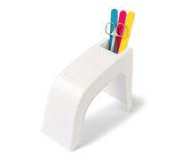 Waterproof Chiropody & Pedicure Footstool with Built-in Storage, Non-Slip Shower-Safe Foot Care Stool for Grooming, Toenail Cutting & Mobility Support