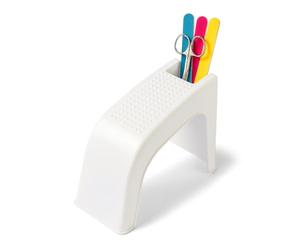 Waterproof Chiropody & Pedicure Footstool with Built-in Storage, Non-Slip Shower-Safe Foot Care Stool for Grooming, Toenail Cutting & Mobility Support