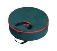 Waterproof Christmas Wreath Storage Bag Round ABS Handles 60cm 74cm | Foldable lightweight design for easy storage protects wreaths from dust and moisture holds garlands ornaments and