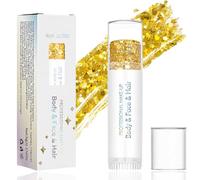 Waterproof Chunky Glitter Stick for Face Body Hair - Gold Glitz Holographic Rainbow Gel with Stars Moons Hexagons, Long Lasting Festival Makeup for Parties Stage Performance Weddings (Gold Glitz)