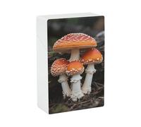 Waterproof Cigarette Case for Men Women Plastic Amanita Caesarea Cigarette Holder Box for 20pcs 85mm Size Portable Cigarette Pack Protector with Flip-Top Lid Ideal Gift for Smokers