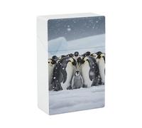 Waterproof Cigarette Case for Men Women Plastic Emperor Penguin Huddle Cigarette Holder Box for 20pcs 85mm Size Portable Cigarette Pack Protector with Flip-Top Lid Ideal Gift for Smokers