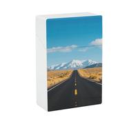Waterproof Cigarette Case for Men Women Plastic Highway in The Desert Cigarette Holder Box for 20pcs 85mm Size Portable Cigarette Pack Protector with Flip-Top Lid Ideal Gift for Smokers