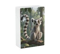 Waterproof Cigarette Case for Men Women Plastic Lemurs in The Jungle Cigarette Holder Box for 20pcs 85mm Size Portable Cigarette Pack Protector with Flip-Top Lid Ideal Gift for Smokers