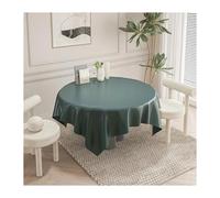 Waterproof Circular Tablecloth for Outdoor Use - Grey Green Oilcloth Protector for Garden Picnic Home Kitchen & Modern Restaurant Décor (120cm)