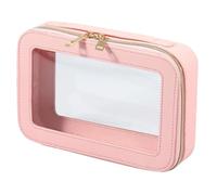 Waterproof Clear Cosmetic Bag - Transparent Makeup Organizer, Zipper Vanity Pouch, Travel Storage Case | Portable Beauty Toiletry Bag for Women Accessories Holidays Vacations Gym Daily Use