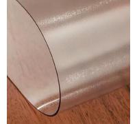 Waterproof Clear Frosted Round Tablecloth 2mm Thick Home Wipeable Oil-Proof PVC Plastic Kitchen Table Cover Protector for Office,Desk Dining Room