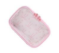Waterproof Clear Makeup Storage Bag with Pretty Bows Decoration Cosmetic Organiser for Beauty Lovers Waterproof Cosmetic Bag