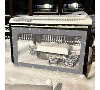 Waterproof Clear Patio Curtains - Weather-Resistant Transparent Side Panels for Porches Screen Rooms Gazebos - Gray 1.8x3.3m (5.9x10.8ft)