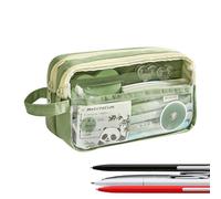 Waterproof Clear Pencil Bag-Large Capacity Zipper Closure with Transparent Window, Exam Friendly Stationery Bag | Multi-use Clear Pen Bag for Teens, School, Office Supplies, Makeup, R