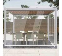 Waterproof Clear Roll Up Blinds,Outdoor Pergola Roller Shade Blind for Dust,Rain,Snow,Transparent Window Blinds Easy to Install Clear Roller Shade for Doors/Windows/Office (W130xH220cm)