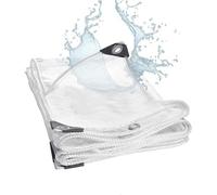 Waterproof Clear Tarp Sheet for Outdoor Use, Heavy-Duty PVC with Eyelets & Rope, Ideal for Camping, Greenhouses, Gardens, Patios & Balconies