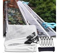 Waterproof Clear Tarps 60x100 cm / 2x3.3 FT, 0.38(mm) Thickened Multipurpose Heavy Duty Tarps Rainproof for Patio Balcony Garden, Tarpaulin with Grommets with Bungee Ball Rope