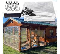 Waterproof Clear Tarps 60x100 cm / 2x3.3 FT, 0.38(mm) Thickened Patio Tarps Waterproof Transparent Tarpaulin Various Sizes with Grommets with Bungee Ball Rope