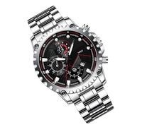 Waterproof Clock for Business Leisure - Big Face Stainless Steel Men's Watch | DROWN DRAW MEN MEN WRIST WORD | Big Face Analog Watch Stainless Steel | Slim Fit Mon Dress, b, Se référer au descriptif