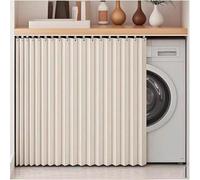 Waterproof Closet Curtain Dustproof Open Space Curtains Adhesive Shelf Curtain Blackout Kitchen Drapes White W130cm/H90cm - Perfect for Wardrobe nization and Home Decor.