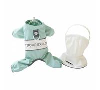 Waterproof Coat Dog Raincoat Pet Jacket Puppy Overalls Hooded Suit With Transparent Peak Built In D And Reflective Details suitable for walking, color to 5, L