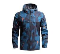 Waterproof Coat Men Lightweight Outdoor Rain Jacket Plus Size Raincoat Hooded Breathable Functional Windproof Windbreaker with Pockets Outwear for Hiking Running Camping Warehouse Clearance UK