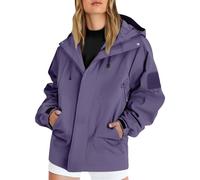 Waterproof Coat Womens,Lightweight Waterproof Jacket Winter Jackets For Women Uk Womens Rain Coats With Hood Ladies Zip Up Hoodie With Pockets Windbreaker Coat Outdoor Fashion Clothing Fall Outfit