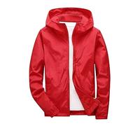 Waterproof Coats For Men Thin | Softshell Jackets Mens Hooded Outdoor Jacket Solid Color Anorak Jacket Lightweight Overcoat Windproof Jacket Hiking Jacket Breathable Jacket Casual Coats