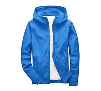 Waterproof Coats For Men Thin | Softshell Jackets Mens Hooded Outdoor Jacket Solid Color Anorak Jacket Lightweight Overcoat Windproof Jacket Hiking Jacket Breathable Jacket Casual Coats