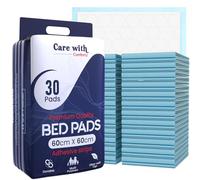 Waterproof Comfortz Incontinence Bed Pads 60 x 60cm, 30 Sheets, Disposable - 1100ml Highly Absorbent Soft Wetting Sheets, Odorless & Leak Proof Bed Pads - Suitable for Mattress, Sofa or Chair