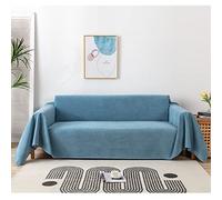 Waterproof Corduroy Sofa Throws Large 3 Seater Full-cover Sofa Cover 3 Seater Non-slip Corner Sofa Cover Sofa Protector Living Room Decoration Sofa Blanket (180X300cm,Azure)