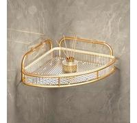 Waterproof Corner Shelf - 2-Tier Bathroom nizer for Small Spaces - Elegant Gold Design for Shower Vanity and Kitchen - Stylish Storage Solution