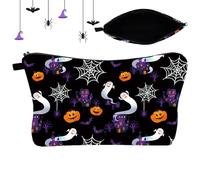 Waterproof Cosmetic Bag - Halloween Makeup Bag | Multifunctional Makeup Pouch with Zipper | Portable Cosmetic Bags | Storage Organizer for Business Trip Swimming and Home Travel