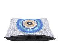 Waterproof Cosmetic Bag Polyester Zip Closure Evil Eye Print