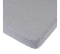 Waterproof Cotton Quilted Pack n Play Sheet | Mini Crib Sheet | New Revised Fit with Added Heat Protection |All in one Mattress Pad Cover and Cozy Sheet, Grey by Ely's & Co