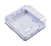 Waterproof Cover Box for Wall Switch with Flip Cap Suitable for 86 Type Wall Lamp Socket to Maintain Safety in Wet Areas (Transparent)