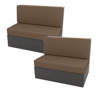 Waterproof Cover for RV Dinette Seat and Back, Stretch Spandex RV Dinette Cushion Covers Booth Set for Travel Bench Seat Covers (coffee,2 Bench Cover+2 Backrest Cover)