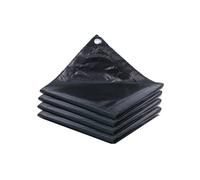Waterproof Cover Tarp 110 x 160 cm Waterproof Reinforced Eyelets Thick Durable Lightweight Mould-Resistant Dust Large Tarpaulin Heavy Duty for Garden, Black