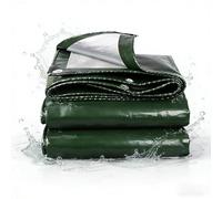 Waterproof Cover Tarp 340 x 450 cm Uv Tear Resistant Camping Ground Sheet Universal, Multipurpose for Multipurpose Indoor Outdoor Protection, Army Green