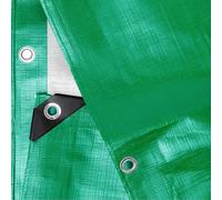 Waterproof Cover Tarp Ground 3.2 x 3.7 m Uv Tear Resistant Pe Tarpaulin Sheet with Reinforced Grommets Garden Shade Covering for Camping, Garden, Roof & Patio, Silver