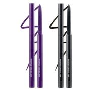 Waterproof Creme Gel Eyeliner in Deep Purple and Black - Long-Lasting Smudge Proof Liquid Eyeliner Pen for Precise Sharp Lines, Ideal for Oily Eyelids and Dramatic Eye Makeup Looks