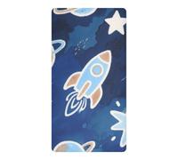 Waterproof crib bed sheets bedding Lovely Blue rocketing Planet