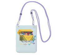 Waterproof Crossbody Phone Pouch for Women Girls, Small Wallet Crossbody Bag, Carry a mobile phone bag for Travel, Commute, Outing, Slim Fanny Pack, Cute Crayons Box Shoulder Bag, Purple Strap
