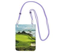 Waterproof Crossbody Phone Pouch for Women Girls, Small Wallet Crossbody Bag, Carry a mobile phone bag for Travel, Commute, Outing, Slim Fanny Pack, Beach Golf Course Shoulder Bag, Purple Strap