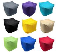 Waterproof Cube Bean Bag Square Pouffe Indoor Outdoor Footstool Beanbag in Medium Size 40 x 40 x 40 cm (Purple)
