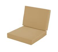 Waterproof Deep Seat Patio Cushion Set with Handles & Adjustable Straps - 24x24 Inch Outdoor Chair Cushions for Garden Yard & Patio Furniture - White