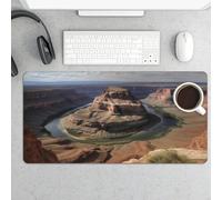 Waterproof Desk Mat 24x12 in Oversized Grand Canyon Arizona Desk Pad with Non-Slip Rubber Base Smooth Surface Gaming Mousepad for Mouse & Keyboard Portable Foldable for Home Office Desktop Decor