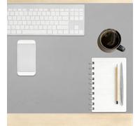 Waterproof Desk Pad 110 x 120 cm Desk Organization and Accessories Easy Clean Laptop Mat Wipeable for Office Home Decor, Grey