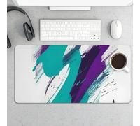 Waterproof Desk Pad 24x12 in Non-Slip Rubber Base 90's Cup Design Desk Mat for Keyboard and Mouse Foldable Gaming Mousepad Large Protector for Computer Laptop Remote Work Home Office